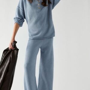 Free People Hailee Sweater Set In Blue Medium
